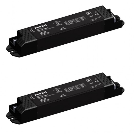 PHILIPS Strip Light 60-watt LED Transformer | LED Strip 5A Driver for Power Supply | Black, Pack of 2 PHILIPS Strip Light 60-watt LED Transformer | LED Strip 5A Driver for Power Supply | Black, Pack of 2