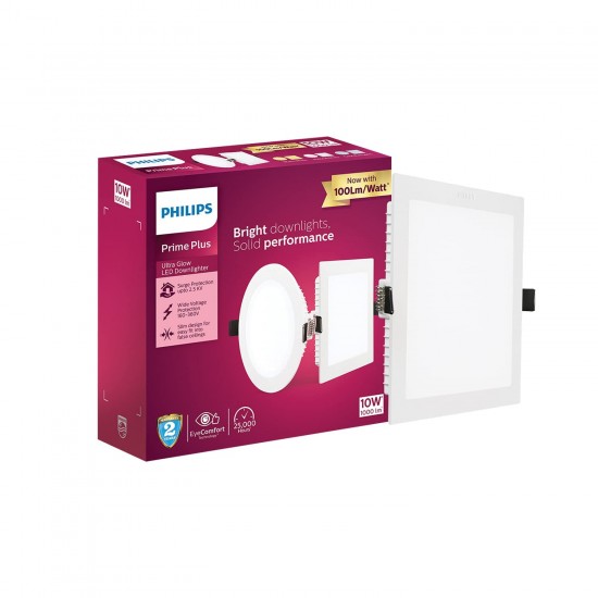 Philips 10-Watt Square AP Plus UltraGlow LED DL Recessed LED Panel Ceiling Light (Cool Day Light) Philips 10-Watt Square AP Plus UltraGlow LED DL Recessed LED Panel Ceiling Light (Cool Day Light)
