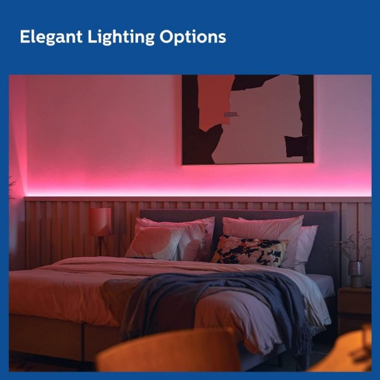 Philips Wiz Smart Colour Changing Strip Light | Dimmable, Wi-Fi Enabled 5-Meter RGB Strip Light for Cove Lighting in Ceiling, Behind TV, and for Decoration | Compatible with Alexa & Google Assistant Philips Wiz Smart Colour Changing Strip Light | Dimmable, Wi-Fi Enabled 5-Meter RGB Strip Light for Cove Lighting in Ceiling, Behind TV, and for Decoration | Compatible with Alexa & Google Assistant