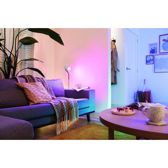PHILIPS 10-Watt Wiz Smart Colour Changing/Dimmable/Wi-Fi Enabled LED Desk Lamp|Compatible With Amazon Alexa & Google Assistant|Table Lamp For Bedroom, Study|Multicolour Desklight, E27 PHILIPS 10-Watt Wiz Smart Colour Changing/Dimmable/Wi-Fi Enabled LED Desk Lamp|Compatible With Amazon Alexa & Google Assistant|Table Lamp For Bedroom, Study|Multicolour Desklight, E27