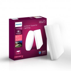 Philips Rimless Full Glow 24-watt Square LED Surface Downlighter | Surface LED Downlight for Ceiling  (Cool Day light)