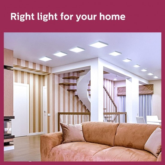 Philips Rimless Full Glow 24-watt Square LED Surface Downlighter | Surface LED Downlight for Ceiling (Warm White) Philips Rimless Full Glow 24-watt Square LED Surface Downlighter | Surface LED Downlight for Ceiling (Warm White)