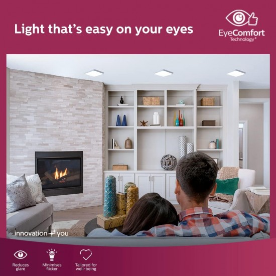 Philips Rimless Full Glow 24-watt Square LED Surface Downlighter | Surface LED Downlight for Ceiling (Cool Day light) Philips Rimless Full Glow 24-watt Square LED Surface Downlighter | Surface LED Downlight for Ceiling (Cool Day light)