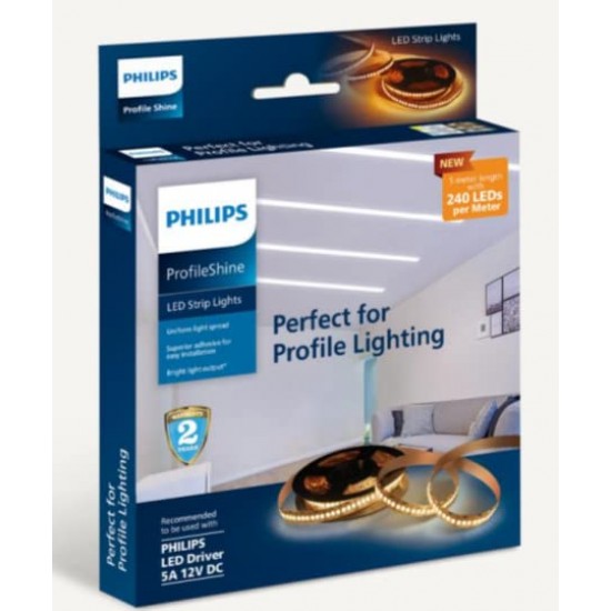 Philips LED Strip Profile Shine 240 LEDs, Cool White Philips LED Strip Profile Shine 240 LEDs, Cool White