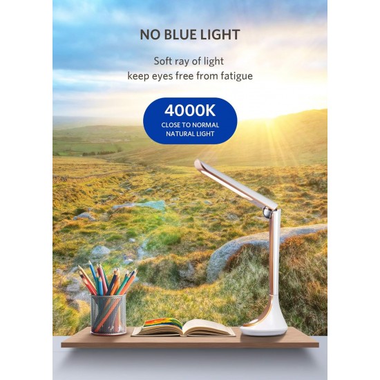 OPPLE 5W Led Desk Lamp, Flicker Table Lamp, Study Lamps, Rechargable & Long Battery Backup, 3 Levels Brightness Mode, Touch Control (Pack of 1, Polycarbonate) OPPLE 5W Led Desk Lamp, Flicker Table Lamp, Study Lamps, Rechargable & Long Battery Backup, 3 Levels Brightness Mode, Touch Control (Pack of 1, Polycarbonate)