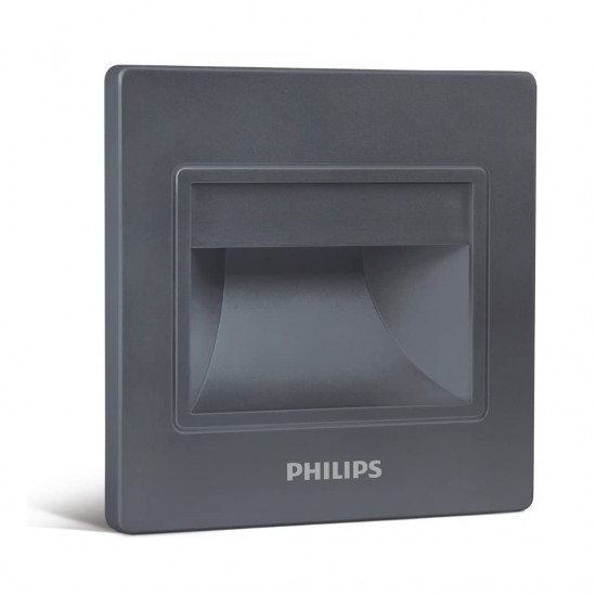 PHILIPS 2W Decorative LED Step Light | StepGlow Surface Mounted Anthracite Outdoor LED Stair LightHNH Warm White PHILIPS 2W Decorative LED Step Light | StepGlow Surface Mounted Anthracite Outdoor LED Stair LightHNH Warm White