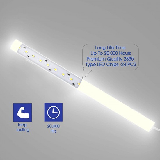 OPPLE Polycarbonate Led Under Cabinet Light, 1Ft Usb Plug In Led Batten Light With 5Ft Cable & Switch Controller OPPLE Polycarbonate Led Under Cabinet Light, 1Ft Usb Plug In Led Batten Light With 5Ft Cable & Switch Controller