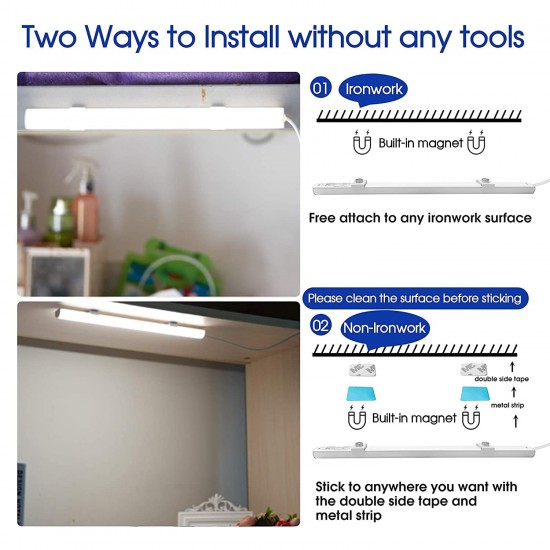 OPPLE Polycarbonate Led Under Cabinet Light, 1Ft Usb Plug In Led Batten Light With 5Ft Cable & Switch Controller OPPLE Polycarbonate Led Under Cabinet Light, 1Ft Usb Plug In Led Batten Light With 5Ft Cable & Switch Controller
