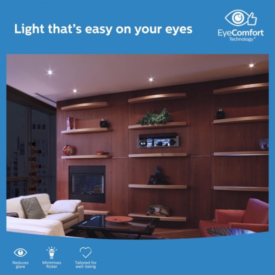PHILIPS 7 Watt Chrome Reflector LED Ceiling COB Round Spot Light with Focused Beam | Cut out: 75mm | Cool Day Light (Deco Bright) PHILIPS 7 Watt Chrome Reflector LED Ceiling COB Round Spot Light with Focused Beam | Cut out: 75mm | Cool Day Light (Deco Bright)