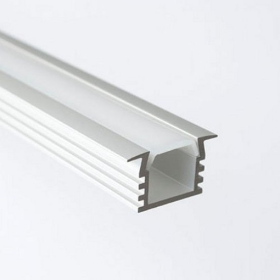 ORANGEVOLT Aluminium Rectangular Conciled LED 1Meter Profile Channels with Diffused Cover, End Caps and Mounting Clips for LED Strip Light ORANGEVOLT Aluminium Rectangular Conciled LED 1Meter Profile Channels with Diffused Cover, End Caps and Mounting Clips for LED Strip Light