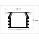 ORANGEVOLT Aluminium Rectangular Conciled LED 1Meter Profile Channels with Diffused Cover, End Caps and Mounting Clips for LED Strip Light ORANGEVOLT Aluminium Rectangular Conciled LED 1Meter Profile Channels with Diffused Cover, End Caps and Mounting Clips for LED Strip Light