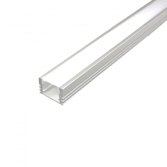 ORANGEVOLT Aluminium Rectangular Conciled LED 1Meter Profile Channels with Diffused Cover, End Caps and Mounting Clips for LED Strip Light ORANGEVOLT Aluminium Rectangular Conciled LED 1Meter Profile Channels with Diffused Cover, End Caps and Mounting Clips for LED Strip Light