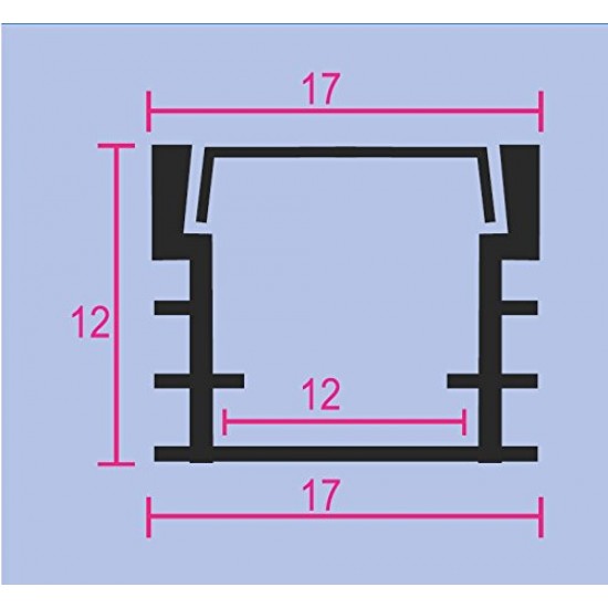 ORANGEVOLT Aluminium Rectangular Conciled LED 1Meter Profile Channels with Diffused Cover, End Caps and Mounting Clips for LED Strip Light ORANGEVOLT Aluminium Rectangular Conciled LED 1Meter Profile Channels with Diffused Cover, End Caps and Mounting Clips for LED Strip Light