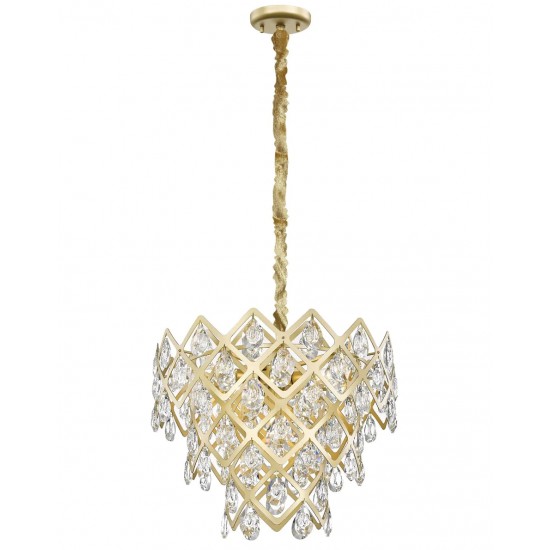Philips 581963 Inlay Pendant Clear Crystal Gold E14 Philips 581963 Inlay Pendant Clear Crystal Gold E14