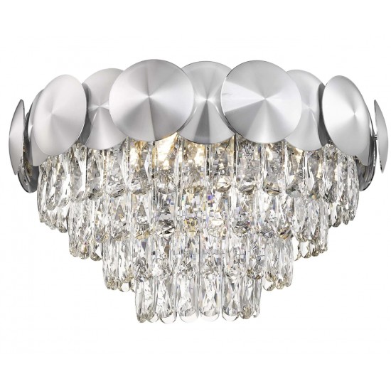 Philips 581968 Shield Chandelier Chrome & Clear Crystal Philips 581968 Shield Chandelier Chrome & Clear Crystal