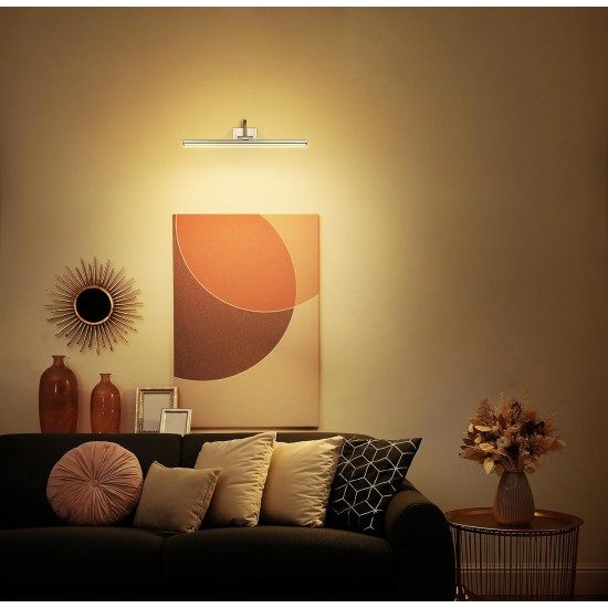 PHILIPS 7-Watts Moonglade Silver Picture Light | Picture Light for Display | Warm White PHILIPS 7-Watts Moonglade Silver Picture Light | Picture Light for Display | Warm White