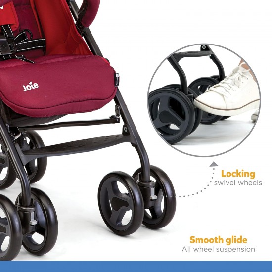 Joie Nitro Lx Umbrella Newborn Stroller with Flat Reclining Seat (Birth to 22.5Kg) -Multicolor Joie Nitro Lx Umbrella Newborn Stroller with Flat Reclining Seat (Birth to 22.5Kg) -Multicolor