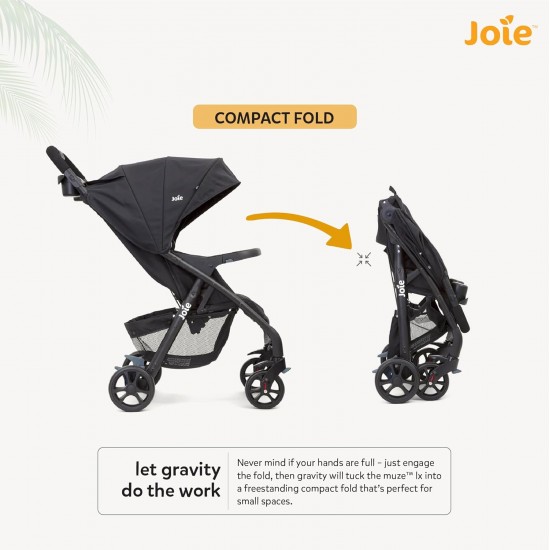 Joie Muze Full Featured Baby Stroller - Compact Fold Baby Pram with 5-Point Harness, Travel System Compatible, Lie-Flat Recline and Suitable for Birth to 15kg/(Birth - 36 months) Joie Muze Full Featured Baby Stroller - Compact Fold Baby Pram with 5-Point Harness, Travel System Compatible, Lie-Flat Recline and Suitable for Birth to 15kg/(Birth - 36 months)