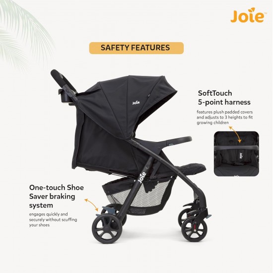 Joie Muze Full Featured Baby Stroller - Compact Fold Baby Pram with 5-Point Harness, Travel System Compatible, Lie-Flat Recline and Suitable for Birth to 15kg/(Birth - 36 months) Joie Muze Full Featured Baby Stroller - Compact Fold Baby Pram with 5-Point Harness, Travel System Compatible, Lie-Flat Recline and Suitable for Birth to 15kg/(Birth - 36 months)