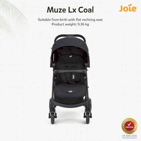 Joie Muze Full Featured Baby Stroller - Compact Fold Baby Pram with 5-Point Harness, Travel System Compatible, Lie-Flat Recline and Suitable for Birth to 15kg/(Birth - 36 months) Joie Muze Full Featured Baby Stroller - Compact Fold Baby Pram with 5-Point Harness, Travel System Compatible, Lie-Flat Recline and Suitable for Birth to 15kg/(Birth - 36 months)