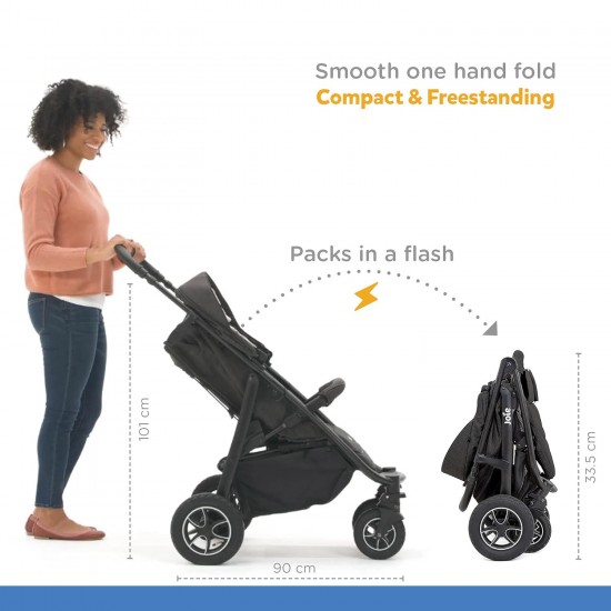 Joie Mytrax Baby Stroller- Pram for Kids with Automatic fold Lock, Suitable from Birth with Flat Reclining Seat Joie Mytrax Baby Stroller- Pram for Kids with Automatic fold Lock, Suitable from Birth with Flat Reclining Seat