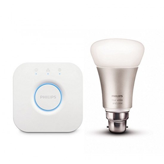 PHILIPS Hue Mini Starter Kit with 10W B22 Bulb, Compatible with Amazon Alexa, Apple Home Kit, and The Google Assistant (White and Color Ambiance) PHILIPS Hue Mini Starter Kit with 10W B22 Bulb, Compatible with Amazon Alexa, Apple Home Kit, and The Google Assistant (White and Color Ambiance)