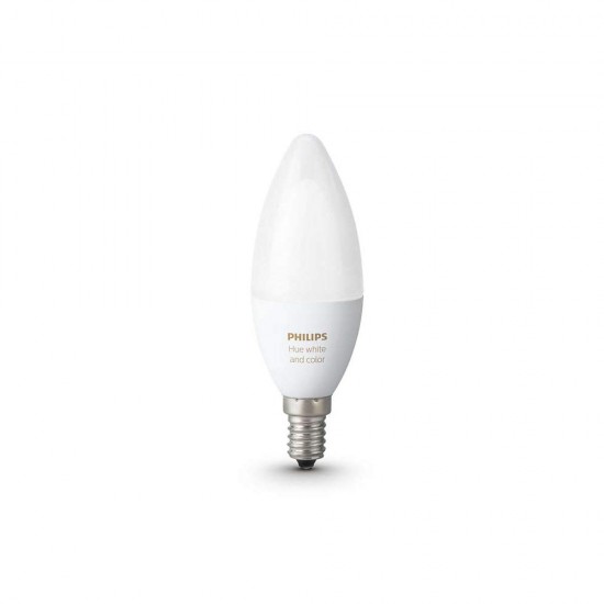 PHILIPS Hue 6.5W E14 Smart LED Light Bulb (White & Color Ambiance), Connected Smart LED, Compatible with Amazon Alexa, Apple Home Kit, White and Color Ambiance PHILIPS Hue 6.5W E14 Smart LED Light Bulb (White & Color Ambiance), Connected Smart LED, Compatible with Amazon Alexa, Apple Home Kit, White and Color Ambiance