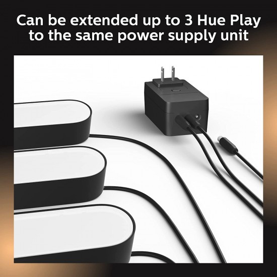 PHILIPS Hue Play White & Color Ambiance Smart LED Bar Light - Black (Pack of 2) PHILIPS Hue Play White & Color Ambiance Smart LED Bar Light - Black (Pack of 2)