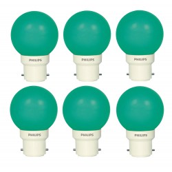 PHILIPS 0.5 watt B22 LED Deco mini (Green, Pack of 6)