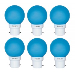 PHILIPS 0.5 watt B22 LED Deco mini (Blue, Pack of 6)