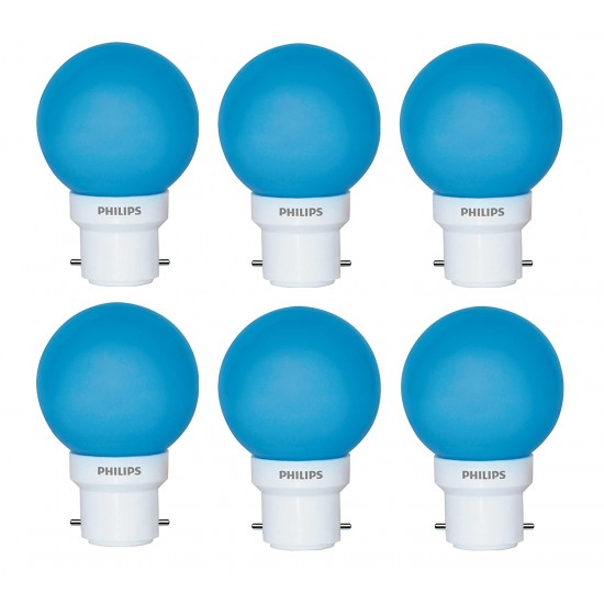 PHILIPS 0.5 watt B22 LED Deco mini (Blue, Pack of 6) PHILIPS 0.5 watt B22 LED Deco mini (Blue, Pack of 6)