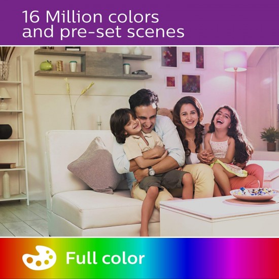 Philips Wiz Wi-Fi Enabled 9-Watt B22 LED Smart Bulb, Compatible with Amazon Alexa and Google Assistant(16M Colors + Shades of White + Dimmable + Tunable) Philips Wiz Wi-Fi Enabled 9-Watt B22 LED Smart Bulb, Compatible with Amazon Alexa and Google Assistant(16M Colors + Shades of White + Dimmable + Tunable)