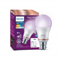 Philips Wiz Wi-Fi Enabled 9-Watt B22 LED Smart Bulb, Compatible with Amazon Alexa and Google Assistant(16M Colors + Shades of White + Dimmable + Tunable)