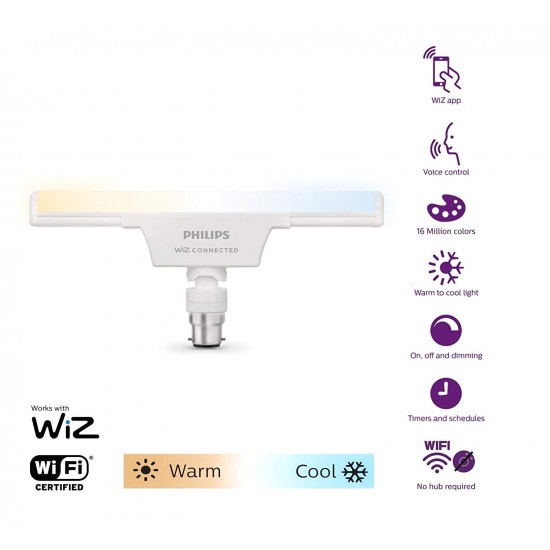 Philips Smart Wi-Fi 12-Watt B22 LED T-Bulb, Compatible with Amazon Alexa and Google Assistant (Shades of White + Tunable + Dimmable + Pre-Set Modes) Philips Smart Wi-Fi 12-Watt B22 LED T-Bulb, Compatible with Amazon Alexa and Google Assistant (Shades of White + Tunable + Dimmable + Pre-Set Modes)