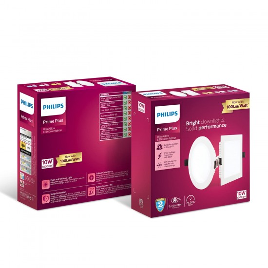 Philips 10-Watt Round AP Plus UltraGlow LED DL Recessed LED Panel Ceiling Light (Cool Day Light) Philips 10-Watt Round AP Plus UltraGlow LED DL Recessed LED Panel Ceiling Light (Cool Day Light)