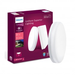 Philips Rimless Full Glow 12-Watt Round LED Surface Downlighter for Ceiling | LED Ceiling Light for Home & Hall (Cool Day Light)