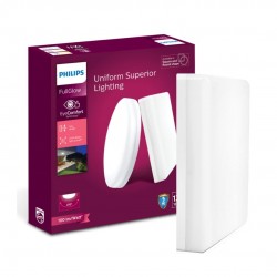 Philips Rimless Full Glow 12-Watt Square LED Surface Downlighter for Ceiling | LED Ceiling Light for Home & Hall (Cool Day Light)