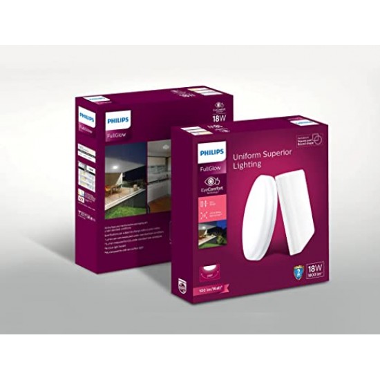 Philips Rimless Full Glow 18-Watt Square LED Surface Downlighter for Ceiling | LED Ceiling Light for Home & Hall (Warm White) Philips Rimless Full Glow 18-Watt Square LED Surface Downlighter for Ceiling | LED Ceiling Light for Home & Hall (Warm White)
