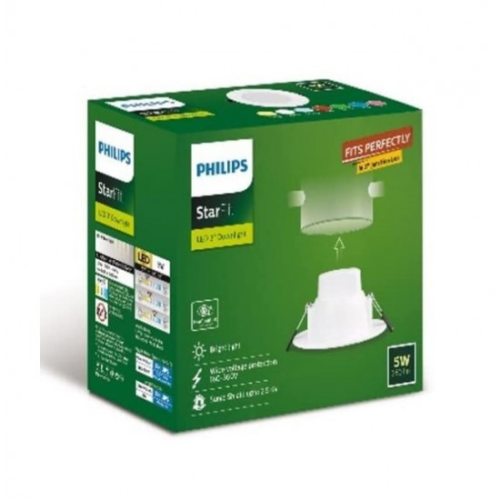 Philips Starfit 5-watt Concealed JB LED downlighter for Ceiling with 3 inch Cut-Out (Cool Day Light) Philips Starfit 5-watt Concealed JB LED downlighter for Ceiling with 3 inch Cut-Out (Cool Day Light)