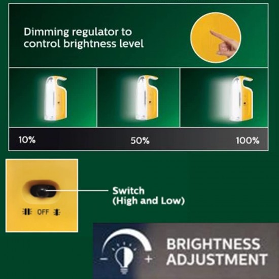 Philips Siria 5-Watt Rechargeable Emergency Light (Grey) | Touch Control Dimming Feature | Auto-on Feature in Power Cut with 2 Brightness Mode Switch Philips Siria 5-Watt Rechargeable Emergency Light (Grey) | Touch Control Dimming Feature | Auto-on Feature in Power Cut with 2 Brightness Mode Switch