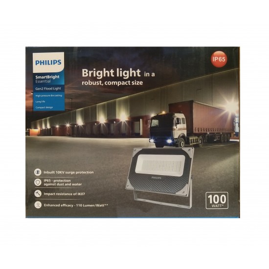 Philips 100W Smartbright Slim Led Flood Light (BVP142) Philips 100W Smartbright Slim Led Flood Light (BVP142)