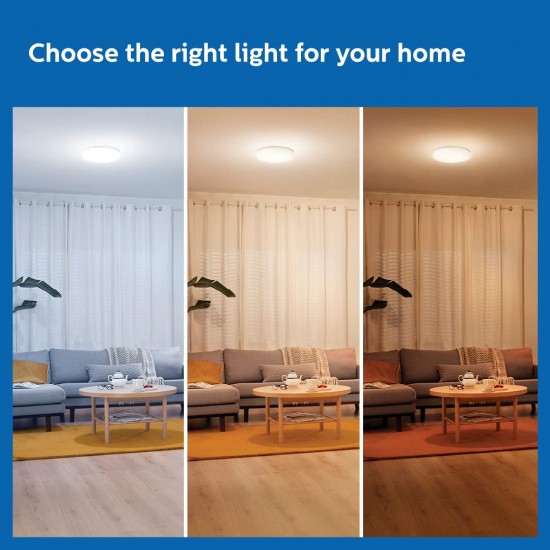 PHILIPS Full Glow 12-watt Round LED Surface Downlighter | 3 Colors in 1 Rimless LED Downlighter | Color: Tunable White PHILIPS Full Glow 12-watt Round LED Surface Downlighter | 3 Colors in 1 Rimless LED Downlighter | Color: Tunable White