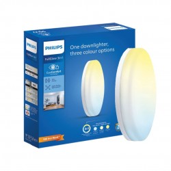 PHILIPS Full Glow 15-watt Round LED Surface Downlighter | 3 Colors in 1 Rimless LED Downlighter | Color: Tunable White