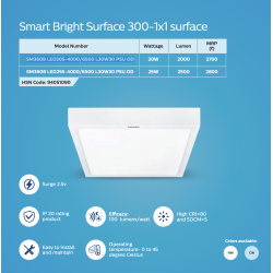 PHILIPS SM360B LED20S-4000/6500 L30W30 PSU OD 1X1 Smart Bright Surface