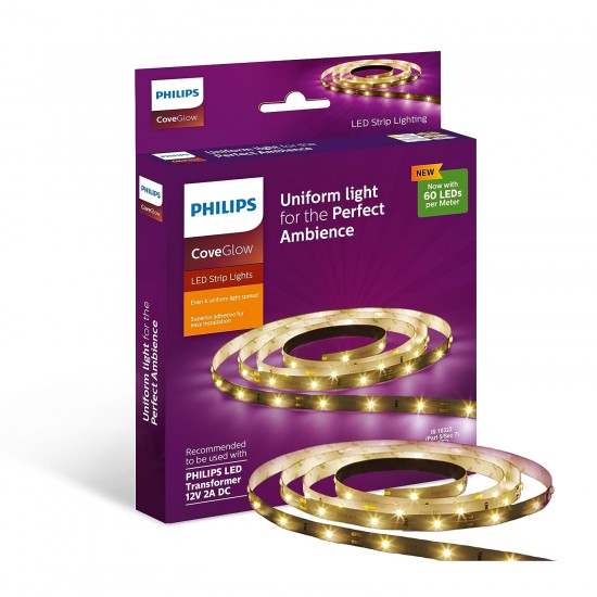 PHILIPS LED Cove Light for Ceiling | 5-Meter LED Strip Light for Home Decoration | CoveGlow, Cool Day Light PHILIPS LED Cove Light for Ceiling | 5-Meter LED Strip Light for Home Decoration | CoveGlow, Cool Day Light