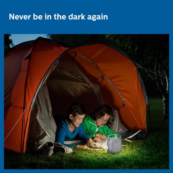 PHILIPS Ioniq 5W Portable Emergency Rechargeable LED Lantern | 3 Step Dimming Fast Charging Emergency Light for Power Cuts | Shape: Square , Colour: Grey PHILIPS Ioniq 5W Portable Emergency Rechargeable LED Lantern | 3 Step Dimming Fast Charging Emergency Light for Power Cuts | Shape: Square , Colour: Grey