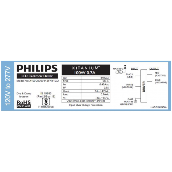 Philips Xitanium 100W 0.7A 240V OEM Driver Philips Xitanium 100W 0.7A 240V OEM Driver
