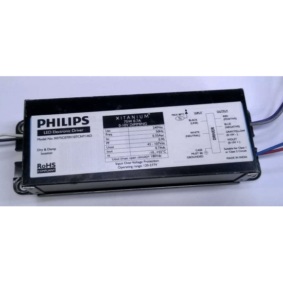 PHILIPS Xitanium 75W 0.7A 1-10V Dim 240V Led Driver PHILIPS Xitanium 75W 0.7A 1-10V Dim 240V Led Driver