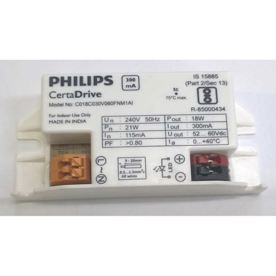 Philips CertaDrive 18W 0.3A 240V - 929001413406 Philips CertaDrive 18W 0.3A 240V - 929001413406