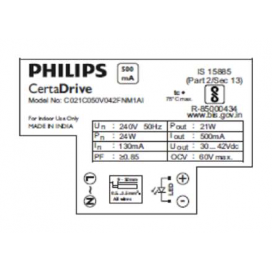 Philips CertaDrive 21W 500mA - 929003388506 Philips CertaDrive 21W 500mA - 929003388506